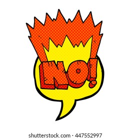 freehand drawn comic book speech bubble cartoon NO! shout
