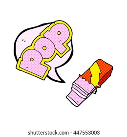 chicle de la burbuja de la historieta dibujado a mano libre