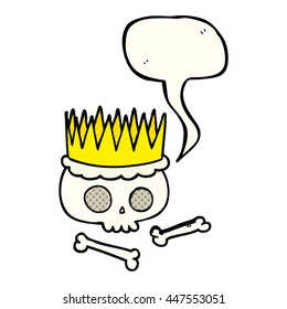 freehand drawn comic book speech bubble cartoon crown