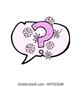 signo de interrogación de la burbuja de la historieta dibujada a mano libre