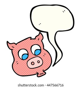 caricatura de libre dibujada en historieta de libre mano sobre el cerdo de burbuja