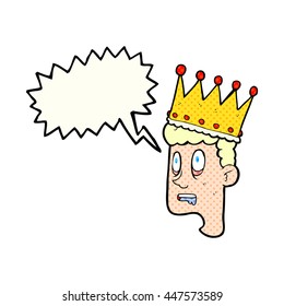 freehand drawn comic book speech bubble cartoon idiot prince