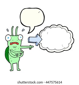 freehand gezeichneter Comic-Redemagazin-Cartoon-Bug