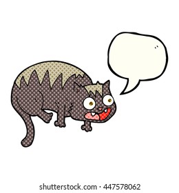 gatito de dibujos animados de libro de historietas de libre mano