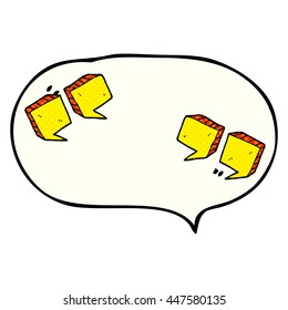 freehand drawn comic book speech bubble cartoon quotation marks