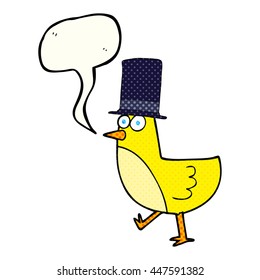 Cartoon-Vogel in freehand gezeichnetem Comicbuch