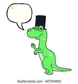 Cartoon-Dinosaurier aus freehand gezeichnetem Comicbuch