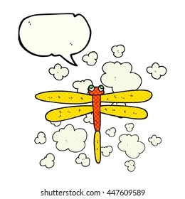 freehand drawn comic book speech bubble cartoon bug