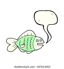 caricatura de burbuja de discursos de historietas dibujada a mano libre peces divertidos