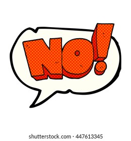 freehand drawn comic book speech bubble cartoon NO! shout