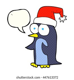 libro de historietas de libre mano libre discurso burbuja caricatura navidad pingüino