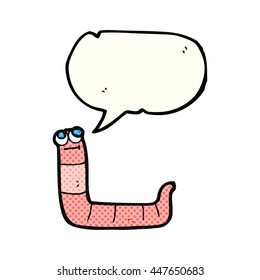 freehand drawn comic book speech bubble cartoon worm