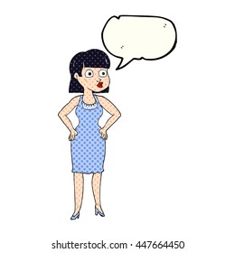 dibujo a mano libre libro de historietas libro de historietas dibujos animados mujer con manos en la cadera