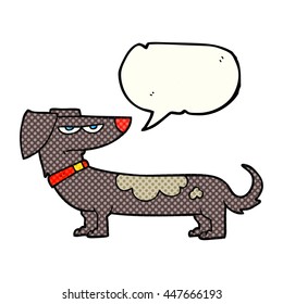 freehand drawn comic book speech bubble cartoon annoyed dog