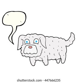 freehand drawn comic book speech bubble cartoon small dog