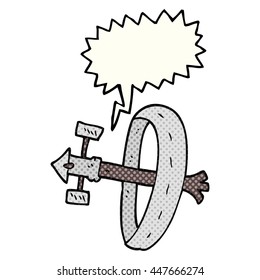 freehand gezeichnete Comic-Redemagazin-Cartoon-Raumstation