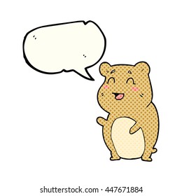 freehand gezeichnete Comicbuch-Sprechblase Cartoon süße Hamster