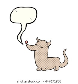 freehand drawn comic book speech bubble cartoon little dog