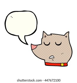 freehand drawn comic book speech bubble cartoon dog