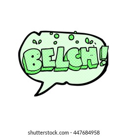 freehand drawn comic book speech bubble cartoon belch text