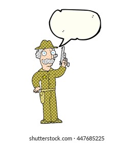 freehand drawn comic book speech bubble cartoon sheriff