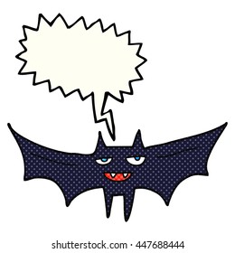 Cartoon halloween-Fledermaus in freehand gezeichnetem Comicbuch