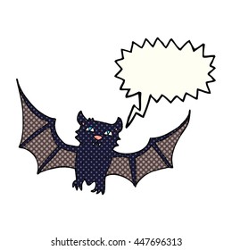 Cartoon halloween-Fledermaus in freehand gezeichnetem Comicbuch