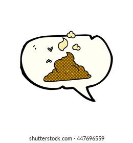 freehand gezeichnete Comicbuch-Sprechblase-Cartoon, der Poop-Pile