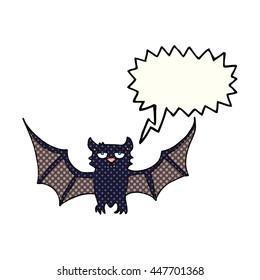 desenho à mão livre livro de quadrinhos fala bolha desenho animado morcego de halloween