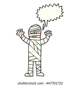 caricatura de burbuja de historietas dibujada a mano libre mami vendada