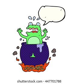 freehand drawn comic book speech bubble cartoon funny halloween toad