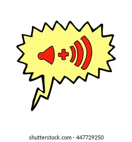 freehand drawn comic book speech bubble cartoon volume symbol