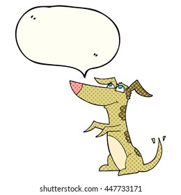 Cartoon-Hund in freehand gezeichnetes Comicbuch