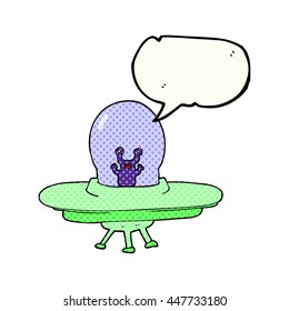dibujo a mano libre libro de historietas libro de historietas burbuja caricatura alien spaceship