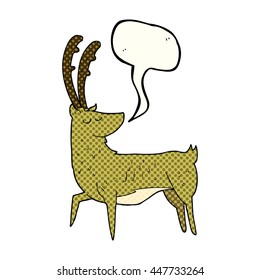 freehand drawn comic book speech bubble cartoon manly stag