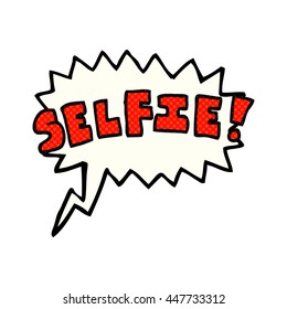freehand drawn comic book speech bubble cartoon selfie symbol