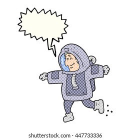 astronauta de dibujos animados de historietas de libre mano