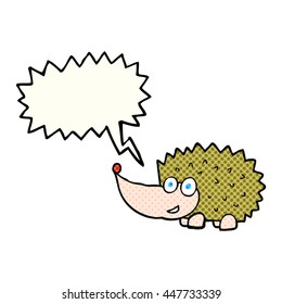 historieta de libre mano dibujada en el libro de historietas de voz burbuja hedgehog