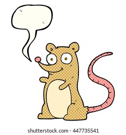 freehand drawn comic book speech bubble cartoon mouse