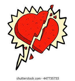 caricatura de libre dibujante de historietas de dibujos animados de burbuja de discursos, símbolo de corazón roto