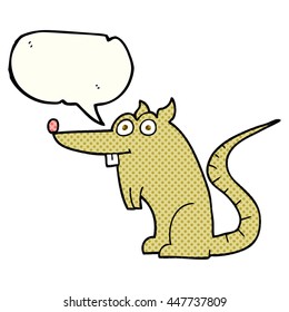 freehand drawn comic book speech bubble cartoon rat