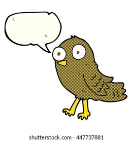 Cartoon Vogel in freehand gezeichnetem Comicbuch