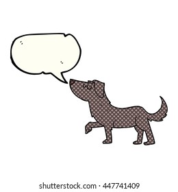 freehand drawn comic book speech bubble cartoon dog