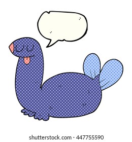 freehand drawn comic book speech bubble cartoon seal
