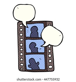 tira de película de dibujos animados de libros de historietas de libre mano