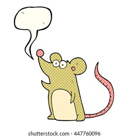 freehand drawn comic book speech bubble cartoon mouse