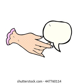 mano de la caricatura de la burbuja del discurso de la historieta dibujada a mano libre