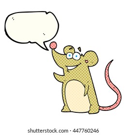 freehand drawn comic book speech bubble cartoon mouse