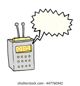freehand drawn comic book speech bubble cartoon scientific device