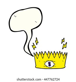 dibujo a mano libre libro de historietas discurso burbuja dibujos animados de la corona mágica